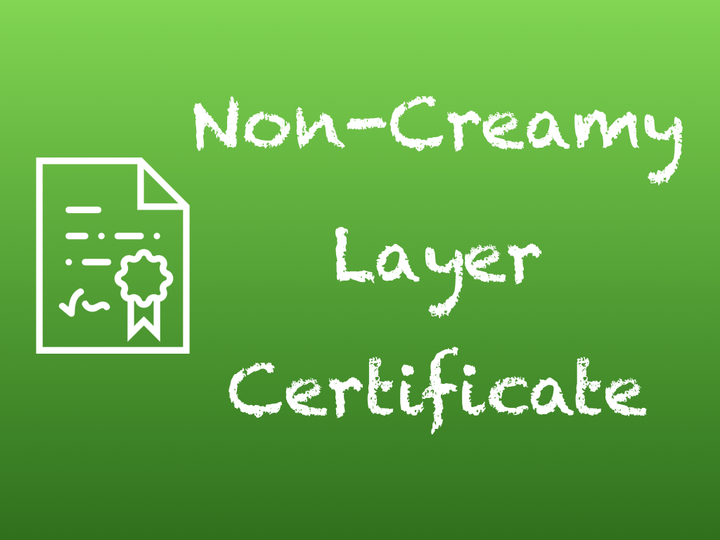 Non-Creamy-Layer-Certificate